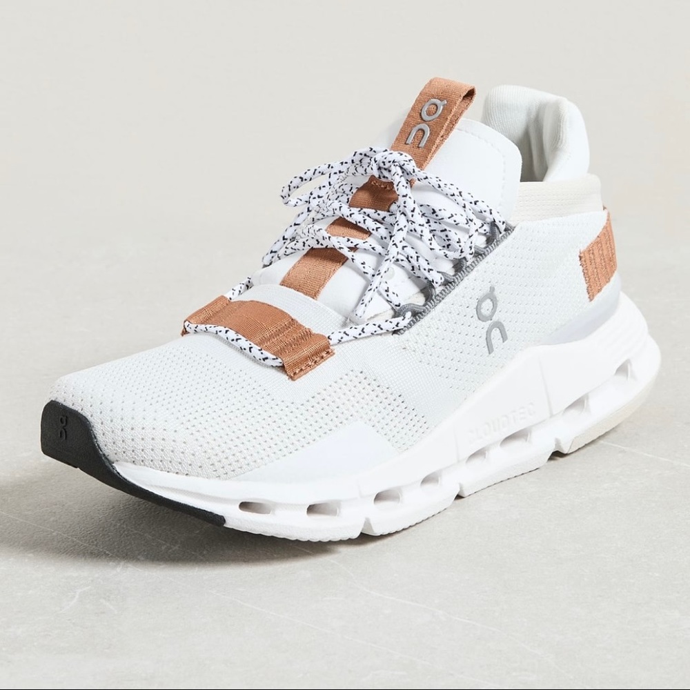 ON Running Cloudnova Women Shoes Size 9 White Pearl